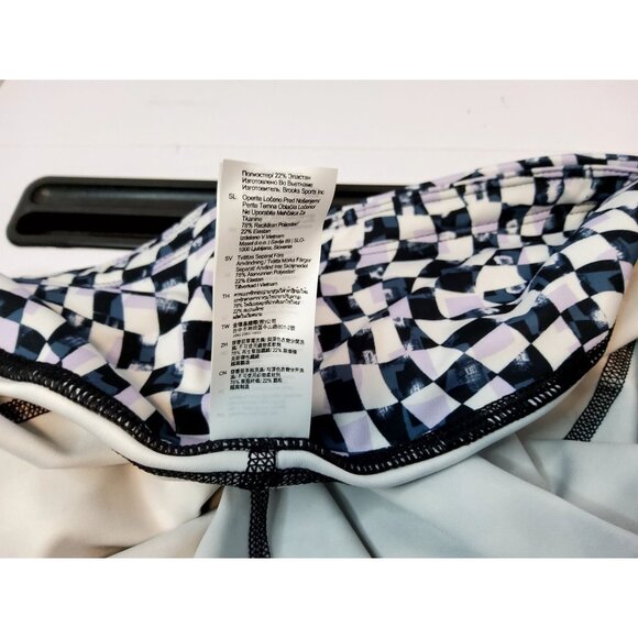 Brooks Spark 5" Short Tight XXL Speed Check Black/White - Picture 8 of 8